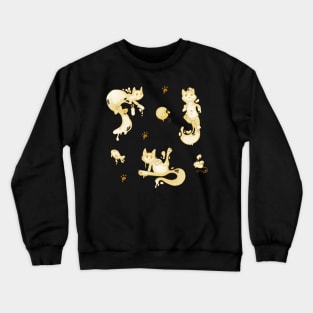 Space Cats - Yellow Slime Alien Crewneck Sweatshirt